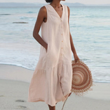 Celeste | Vestido con escote en V