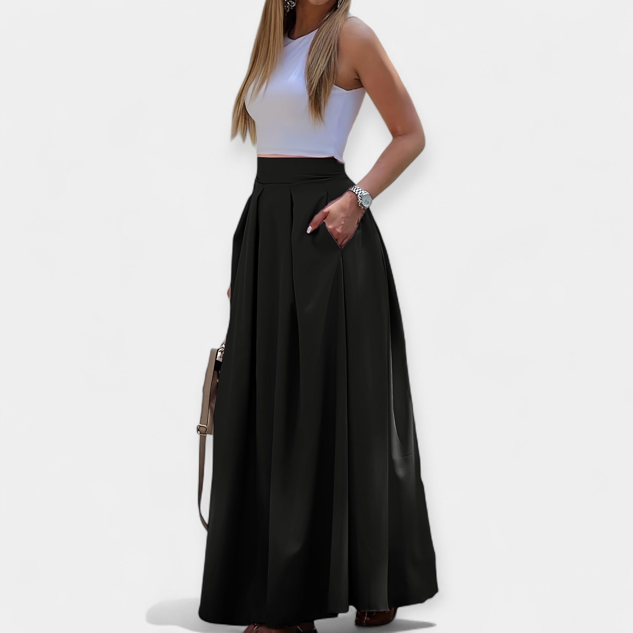 Falda midi a la moda
