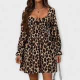 Sara | Vestido con estampado de leopardo encantador