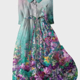 Vestido Floral con Diseño Degradado
