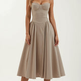 Odette Elegancia | Vestido midi con corsé estructurado
