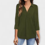 Jessica - Blusa casual con escote en V