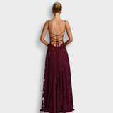 Francisa | Vestido largo con corsé de encaje
