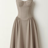 Odette Elegancia | Vestido midi con corsé estructurado