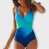 Traje de baño tricolor