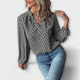Relaxiva - Blusa con Estampado y Mangas Elegantes