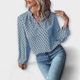 Relaxiva - Blusa con Estampado y Mangas Elegantes