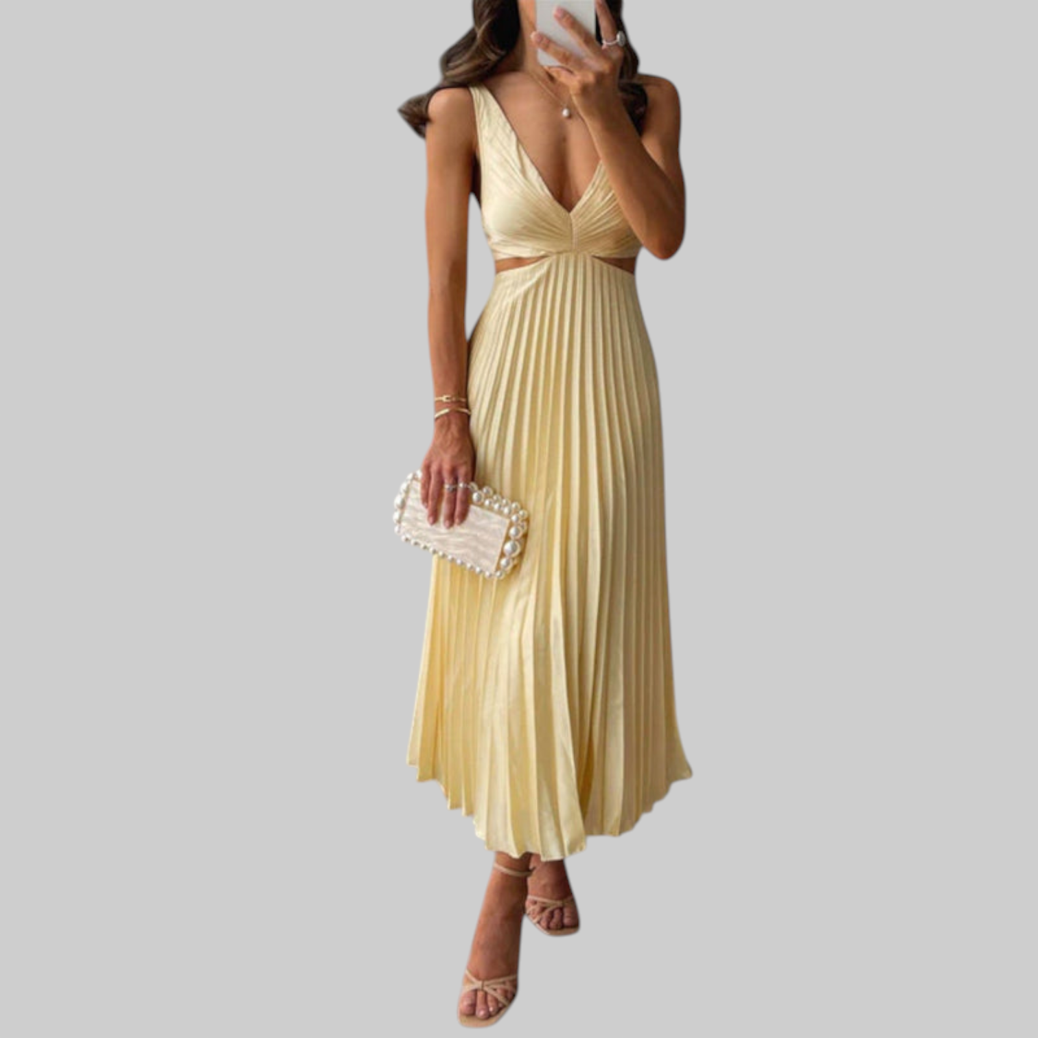 Lara – Elegante vestido de noche plisado
