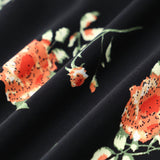 Gloria | Vestido Midi Negro Floral