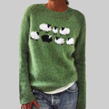 Heidi - Camiseta verde de manga larga con estampado