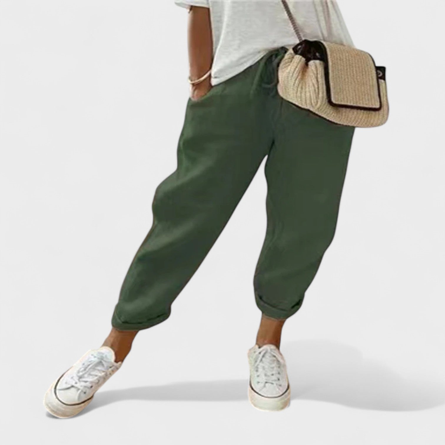 Francisca – Pantalones de lino modernos y casuales