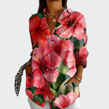 Camisa elegante con estampado floral
