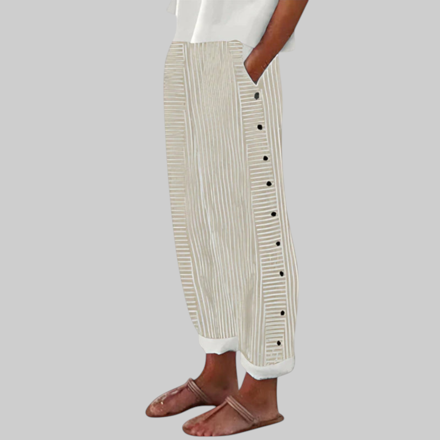 Michela – Pantalones de verano a rayas