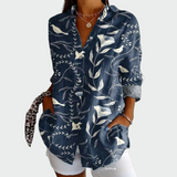 Camisa elegante con estampado floral
