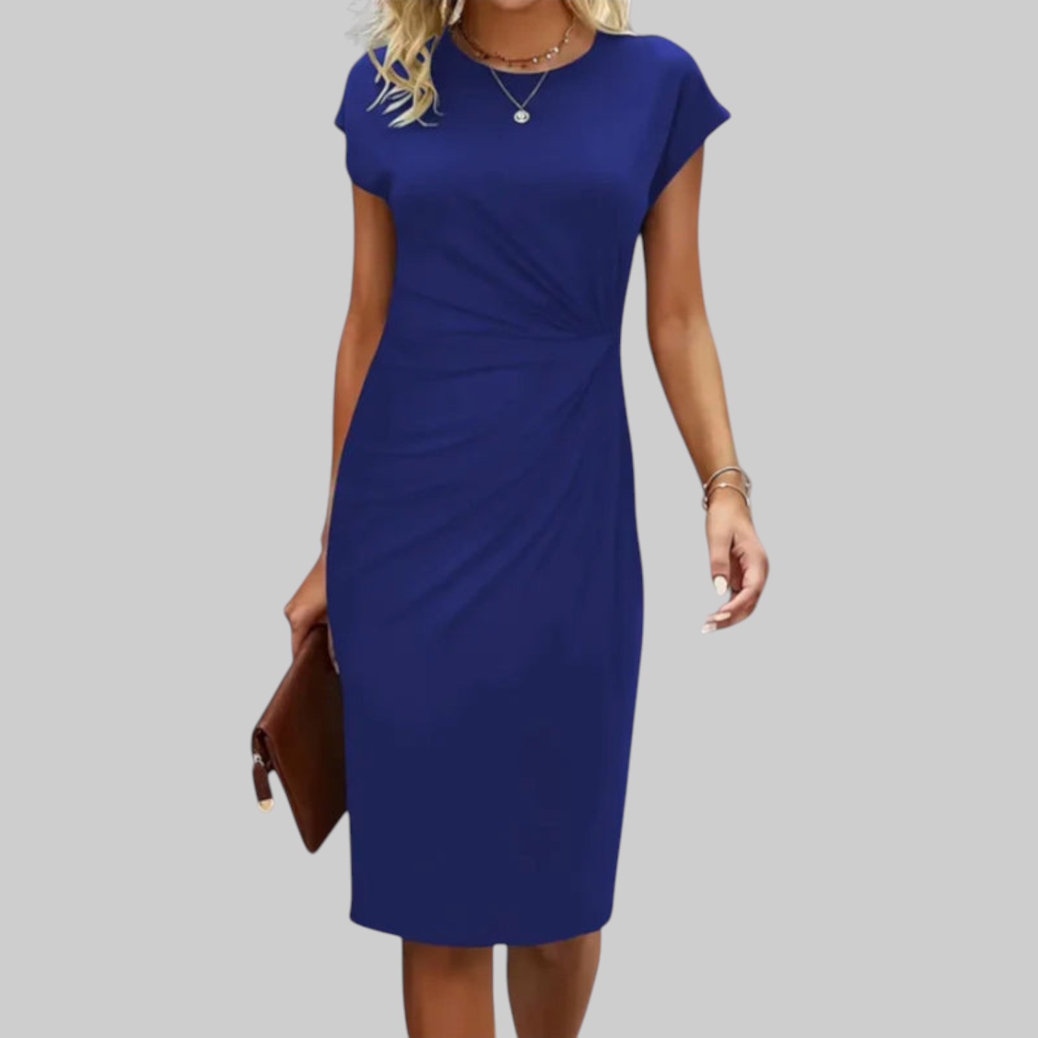 Mina – Vestido de Noche de Manga Corta