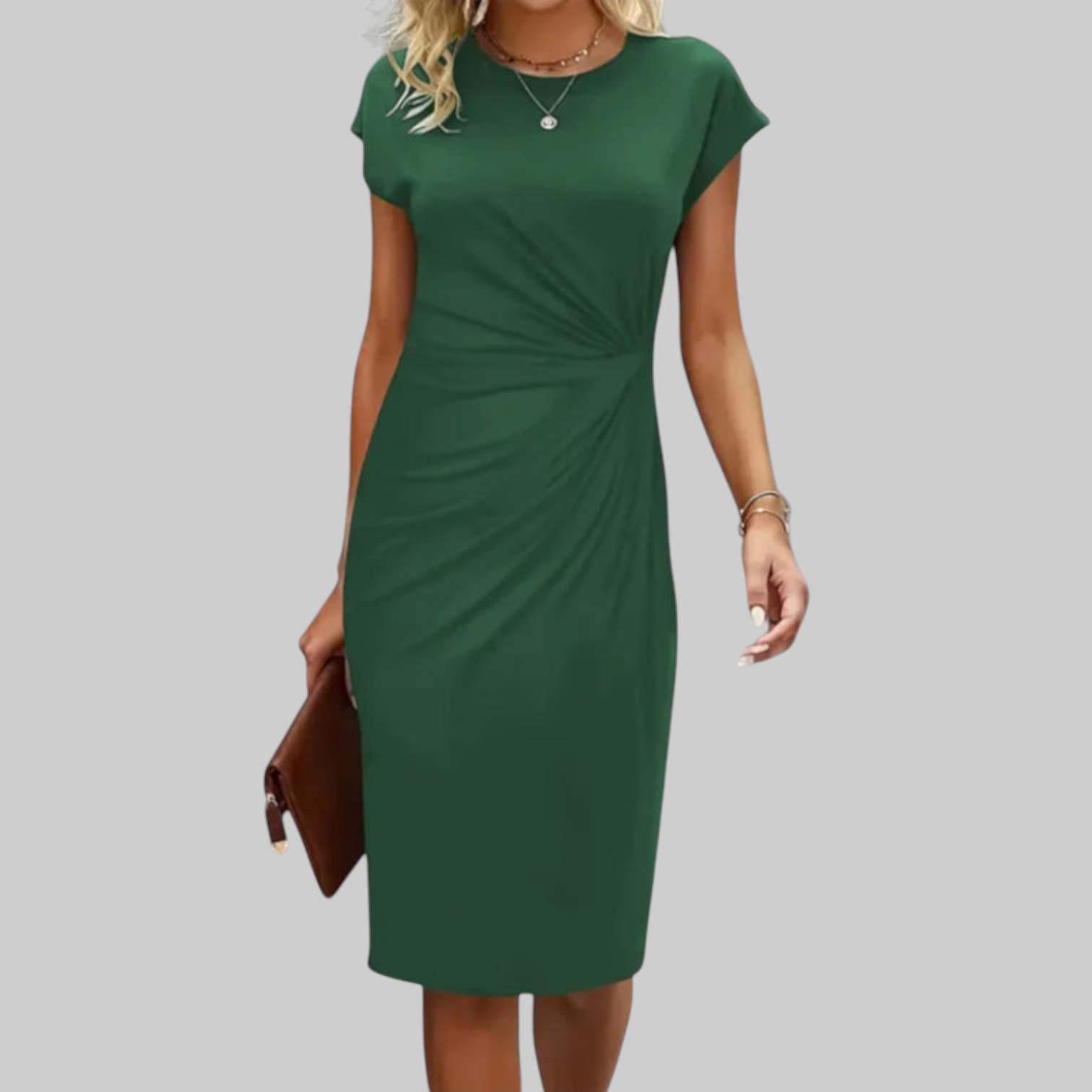 Mina – Vestido de Noche de Manga Corta