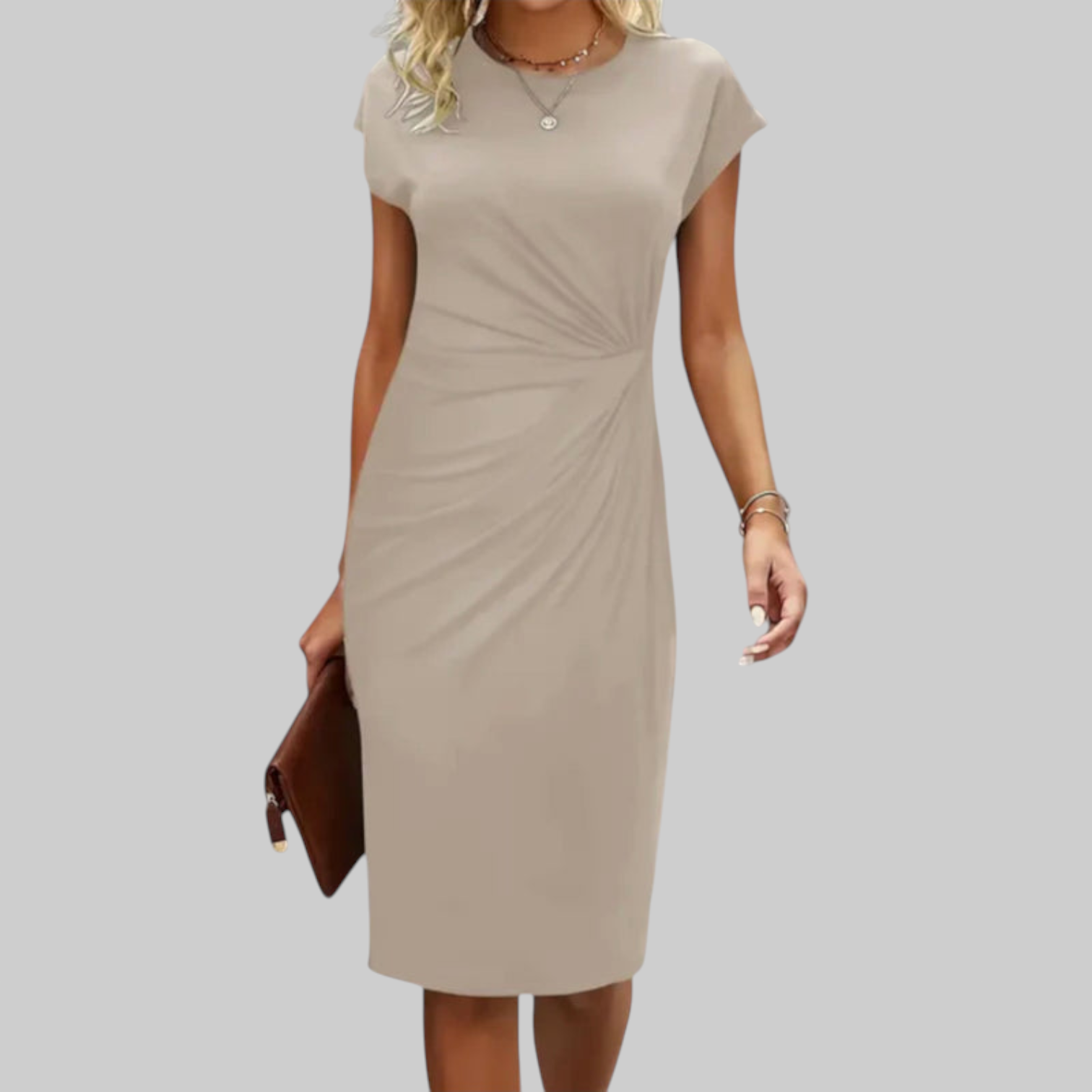 Mina – Vestido de Noche de Manga Corta