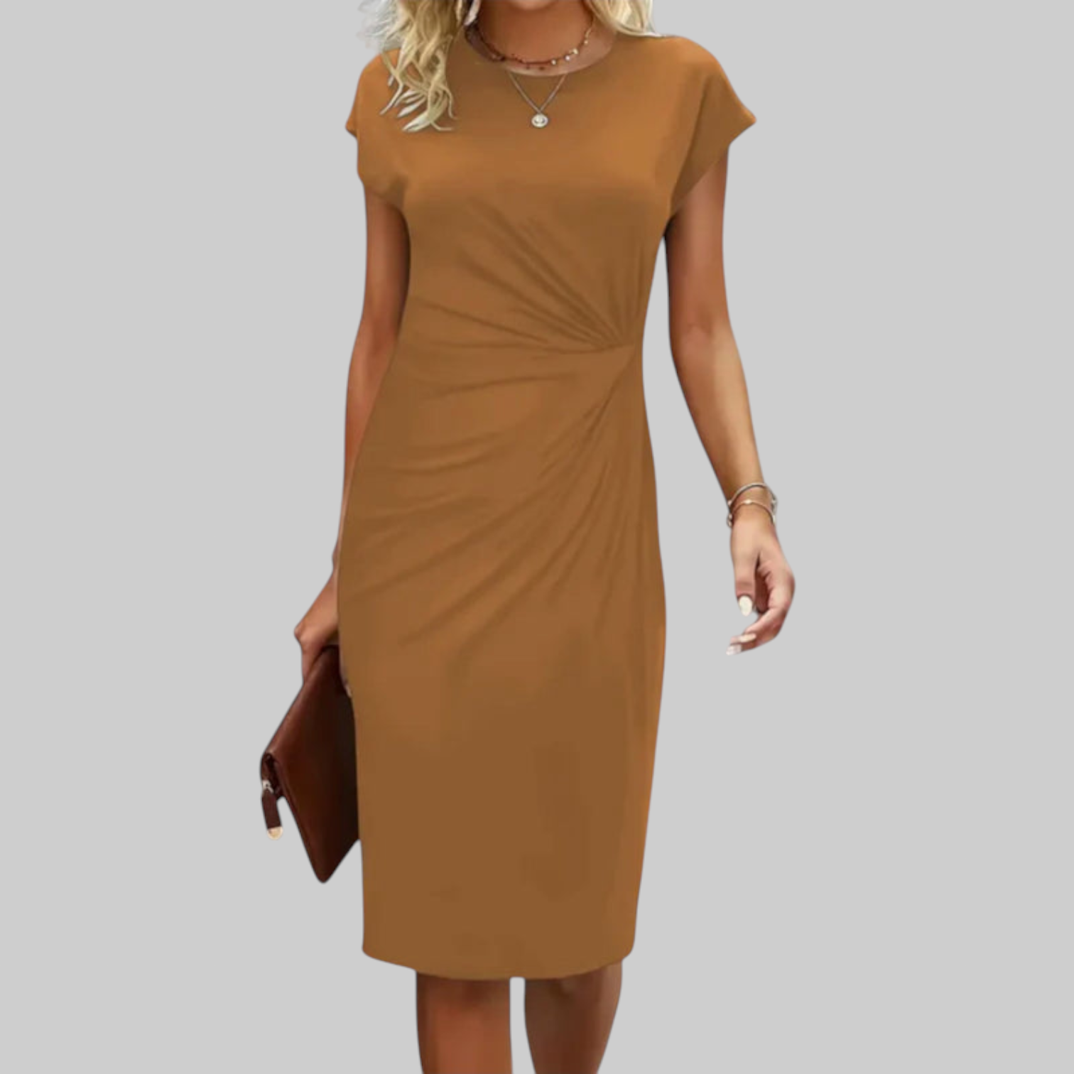 Mina – Vestido de Noche de Manga Corta