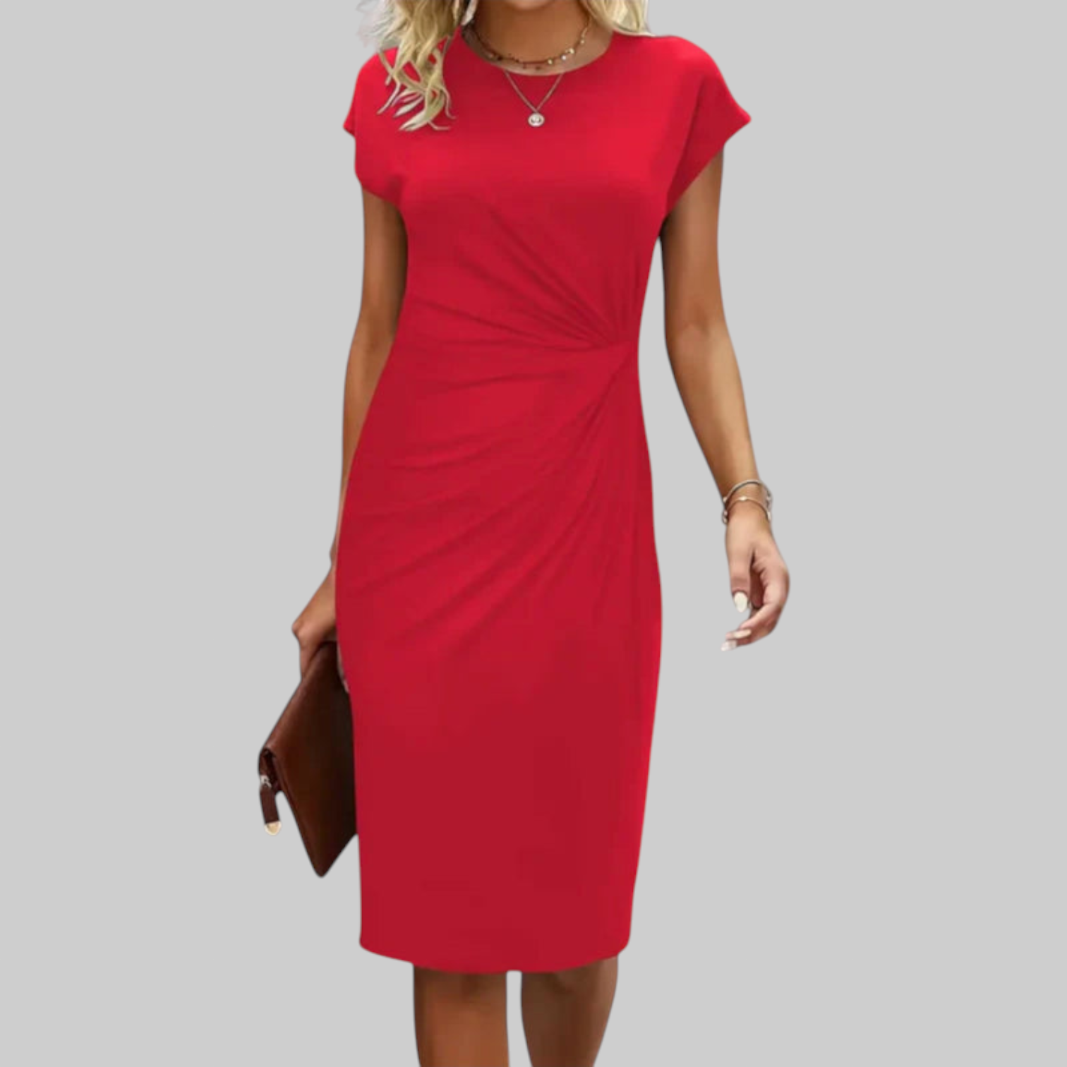 Mina – Vestido de Noche de Manga Corta