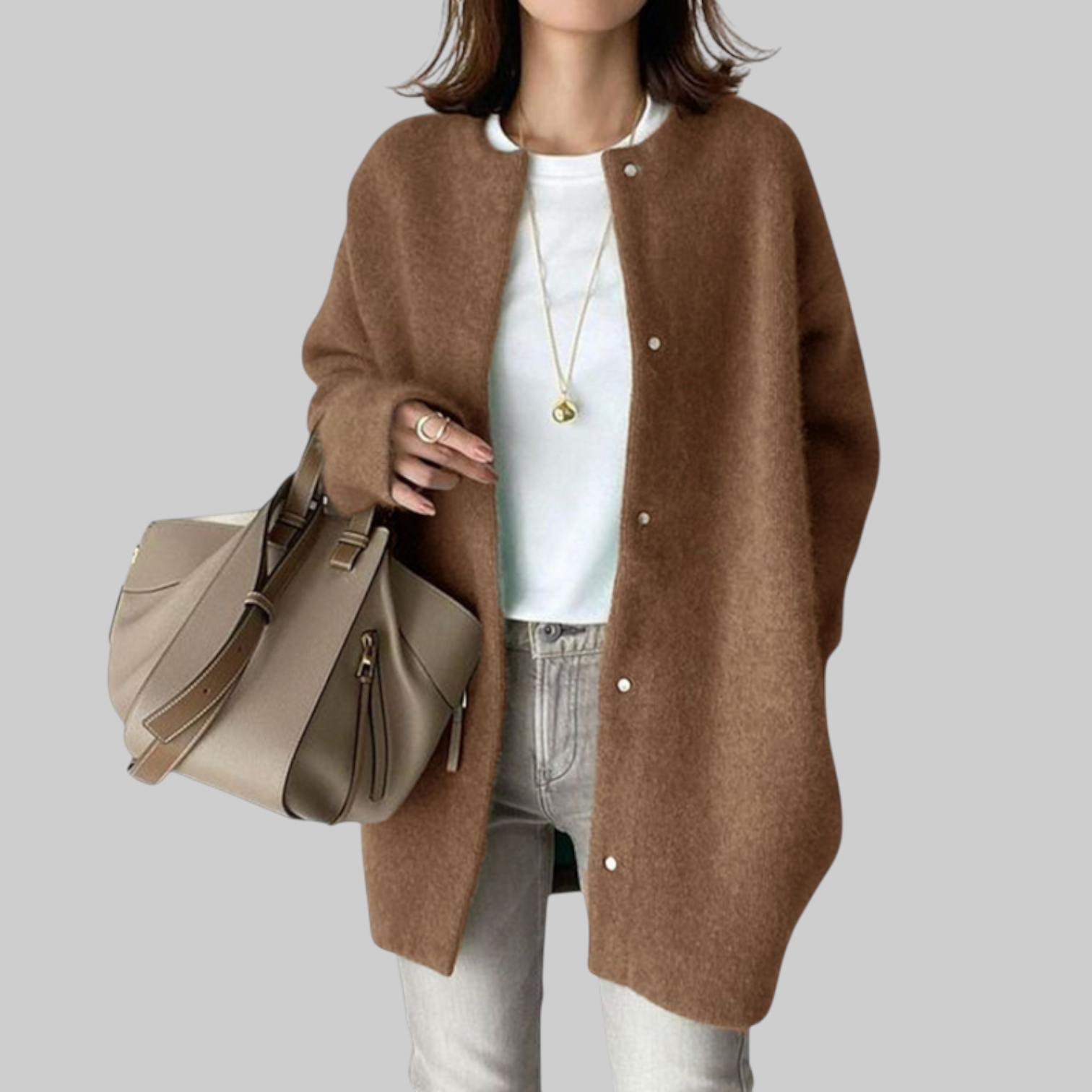 Lois - Cárdigan de punto de tamaño Oversized