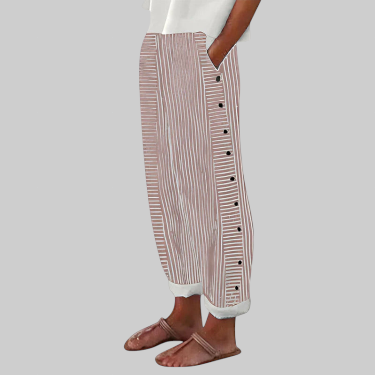 Michela – Pantalones de verano a rayas