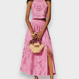 Moise | Conjunto Rosa de Encaje