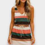 Jemma | Vestido Mini con Estampado de Riscas