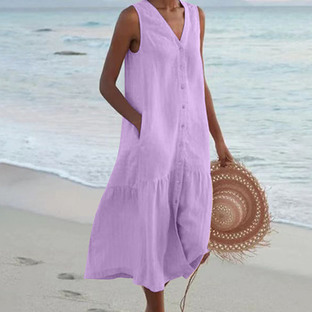 Celeste | Vestido con escote en V