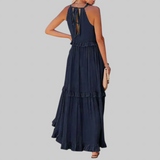 LANDRY | Vestido sin mangas con volantes elegantes