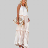 LANDRY | Vestido sin mangas con volantes elegantes