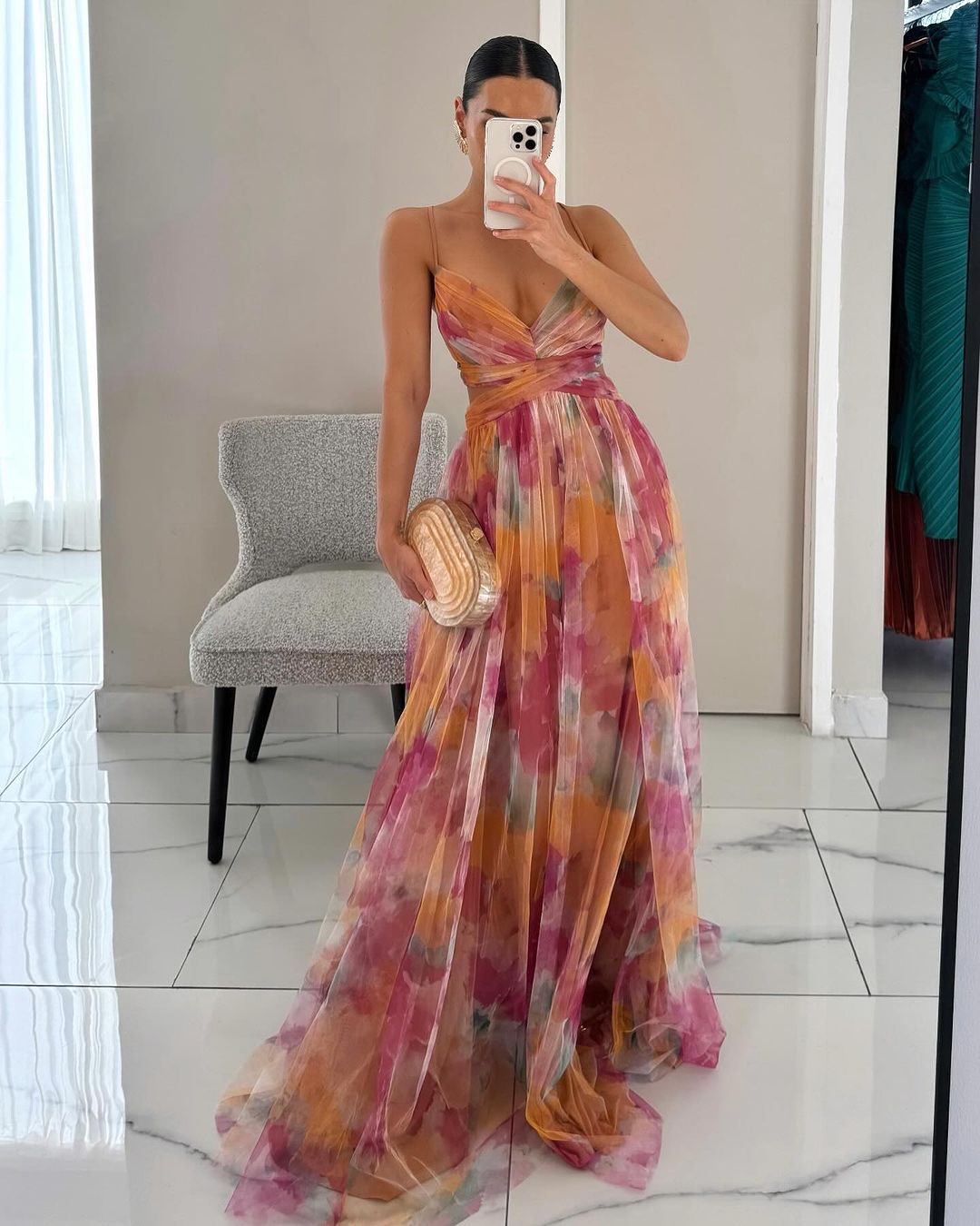 Madeline | Vestido Largo con Estampado Floral para una Elegancia Sin Esfuerzo