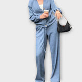 Chantal | Conjunto de abrigo de lana y pantalones