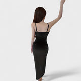 Gabriela | Vestido de terciopelo con abertura lateral