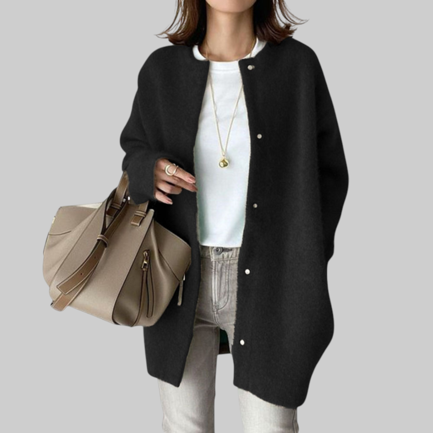 Lois - Cárdigan de punto de tamaño Oversized