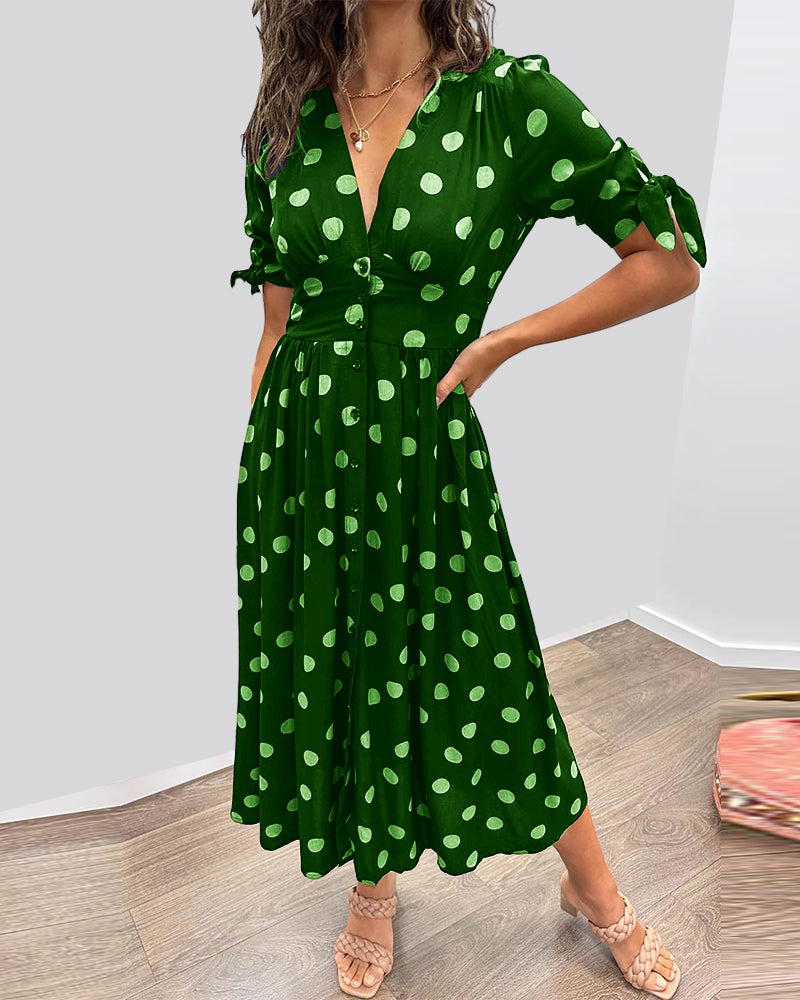 Monica™ | Vestido Elegante de Lunares