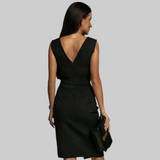 Fresia | Vestido ajustado con escote en V y abertura