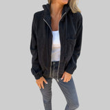 Ana - Chaqueta cómoda y casual de pana con capucha y cremallera