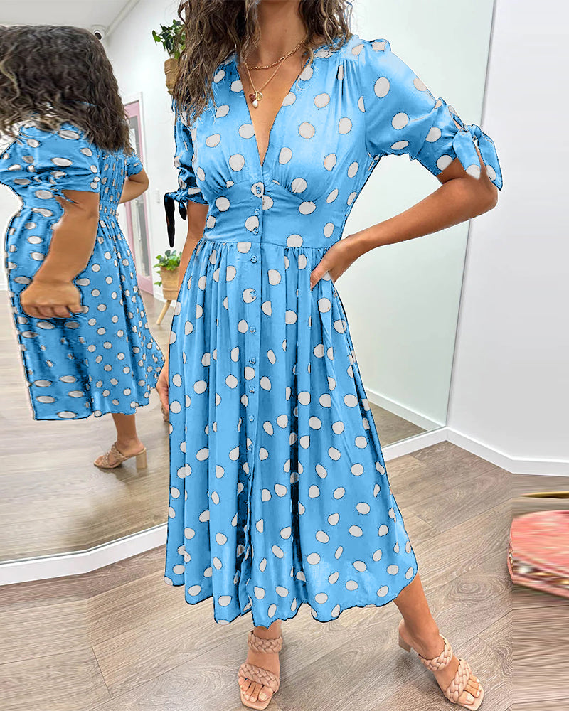 Monica™ | Vestido Elegante de Lunares