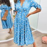 Monica™ | Vestido Elegante de Lunares