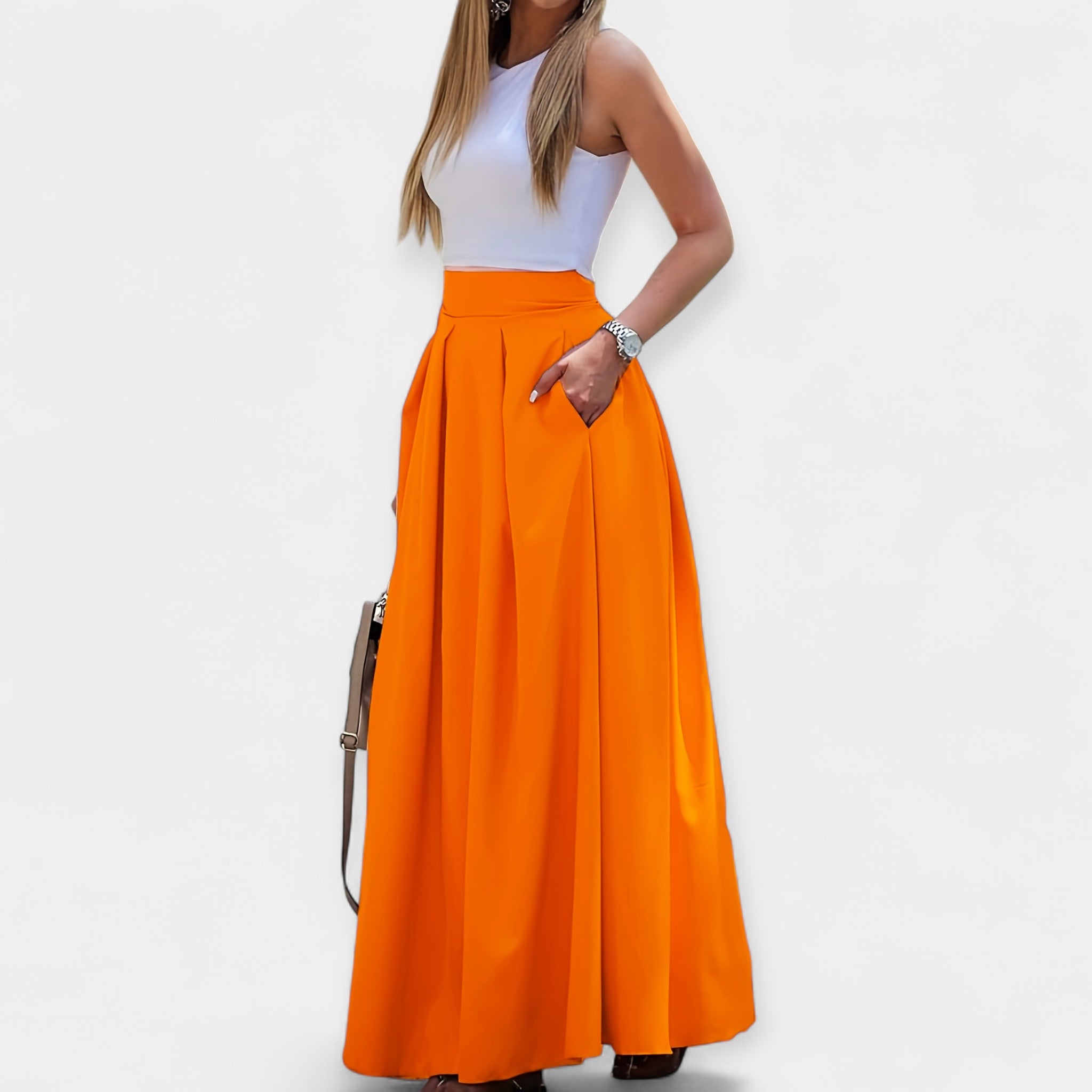 Falda midi a la moda