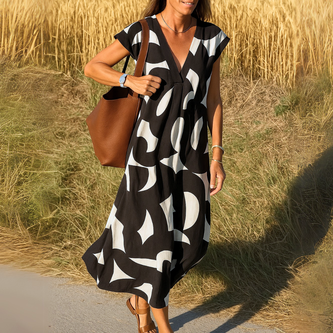 Magda | Vestido fluido con escote en V