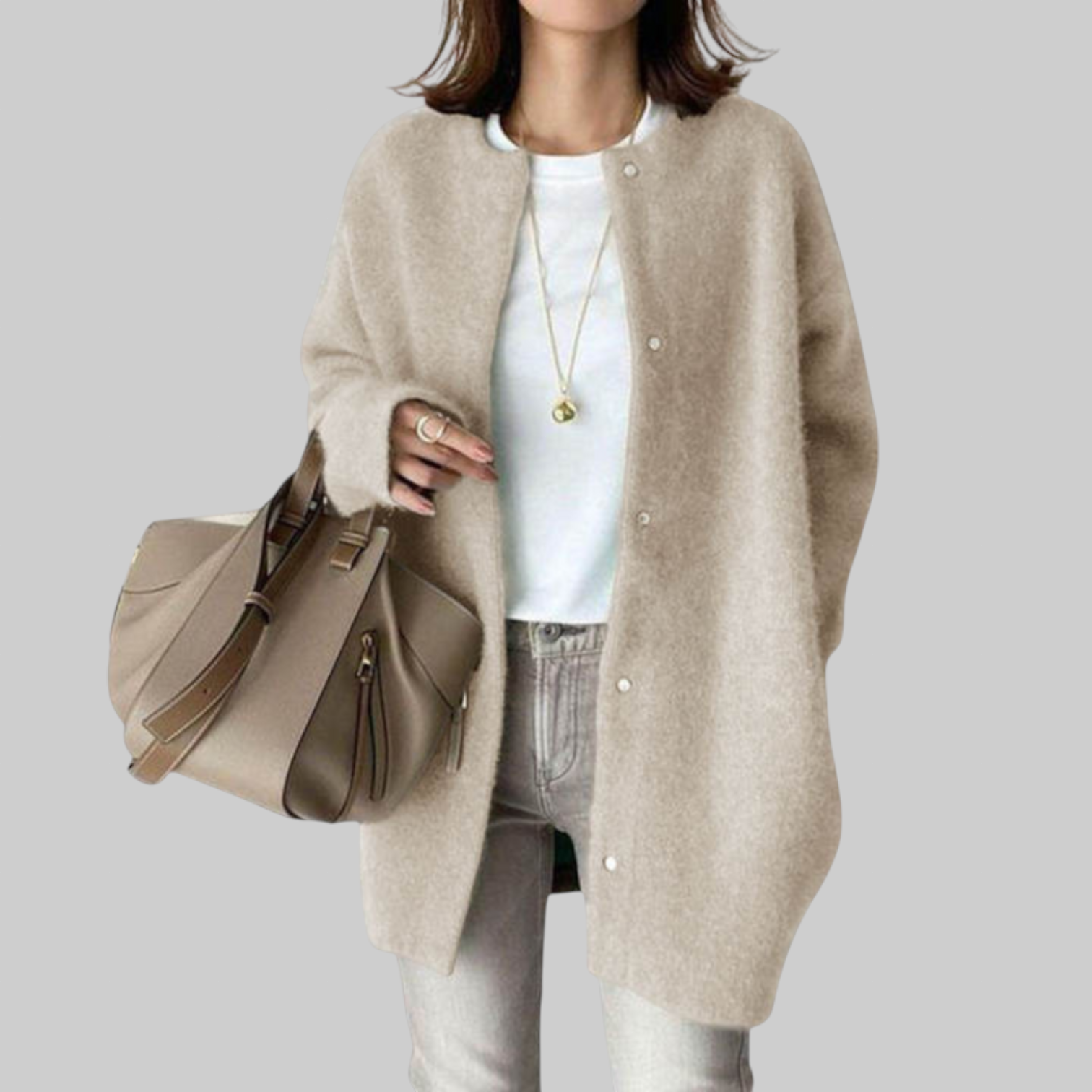 Lois - Cárdigan de punto de tamaño Oversized