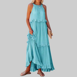 LANDRY | Vestido sin mangas con volantes elegantes