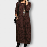 Madeleine | Vestido bohemio con diseño floral en relieve