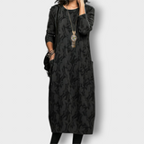 Madeleine | Vestido bohemio con diseño floral en relieve