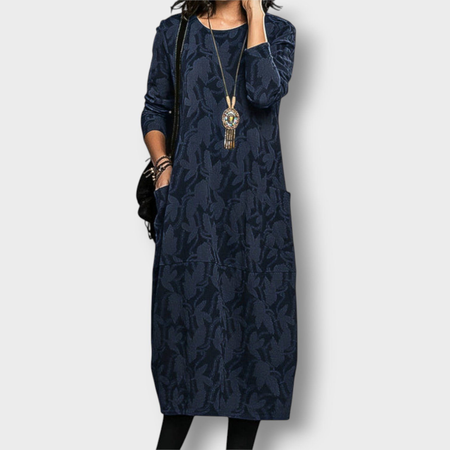 Madeleine | Vestido bohemio con diseño floral en relieve