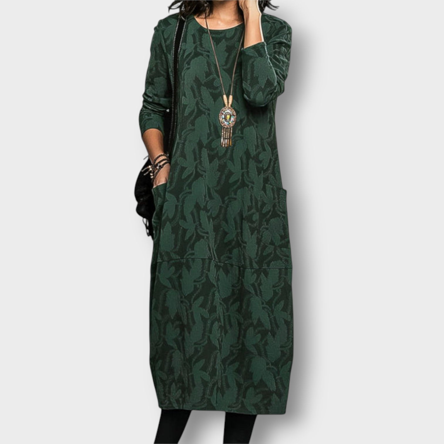 Madeleine | Vestido bohemio con diseño floral en relieve