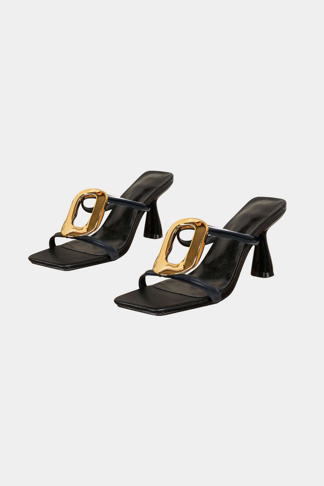 Felicia | Tacones Metálicos de Punta Cuadrada