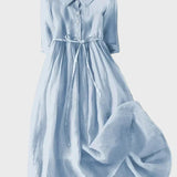 Vestido con Cuello Elegante