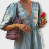 Sílvia - Vestido Estampado de Linho para una Elegancia sin Esfuerzo